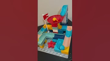 Satisfying Marble Run Slide - Colorful Building Blocks
