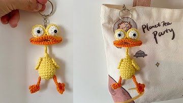 Crochet Duck Keychain 🐥 | Simple and Easy | Crochet Duck Tutorial #diykeychain #crochet