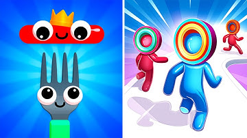 Fork N Sausage vs Layer Man 3D 🍴🌭 🥞🏃‍♂️ Max Levels Gameplay Walkthrough (Android iOS) NR5JHS