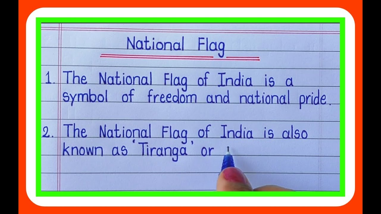 essay writing on tiranga