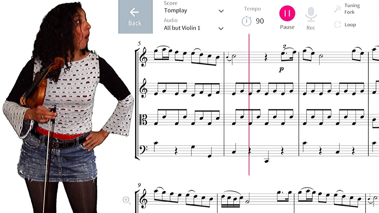 Joseph Haydn Andante Cantabile (Serenade) Violin Play Along Tomplay