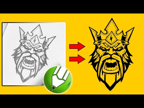 Convert Pencil Art To Vector Art | Speed Tutorial | Logo Design | Coral Draw