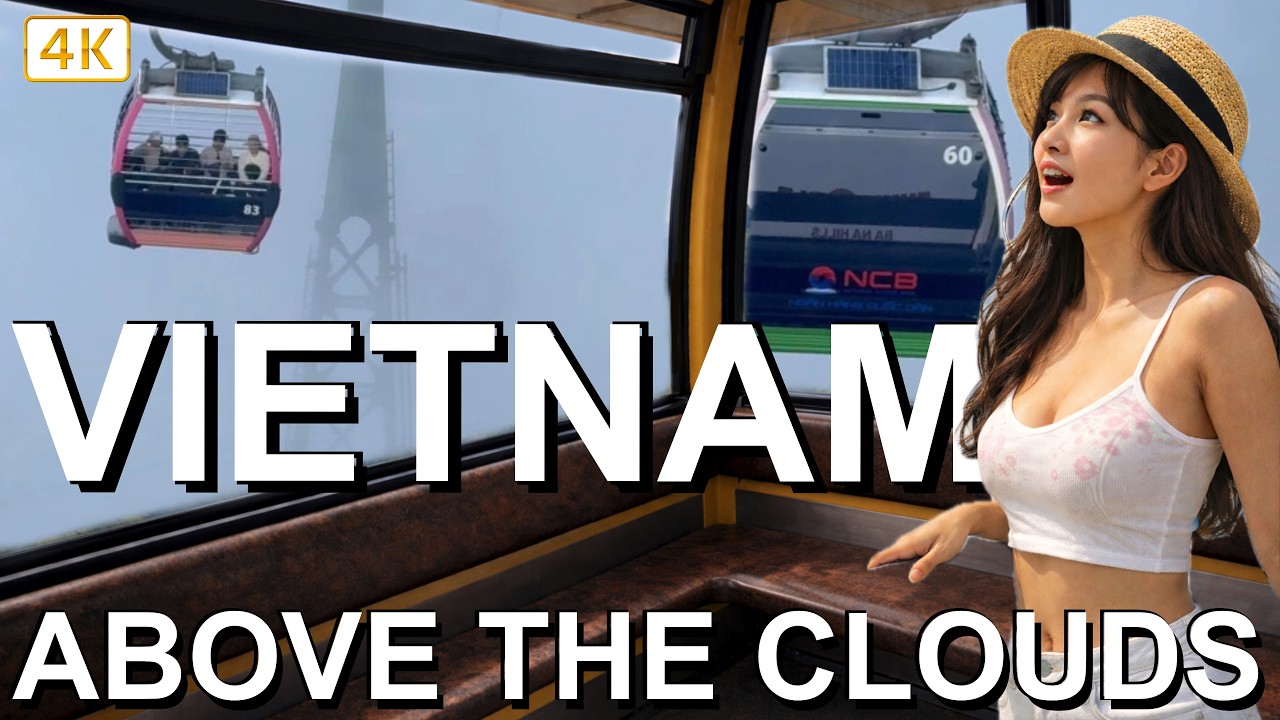 Ba Na Hills Cable Car Ride 🇻🇳 Da Nang Vietnam (4K)