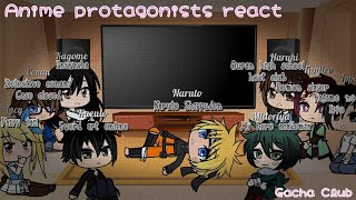Anime protagonists react to each other|Pt. 1/2|Gacha Club