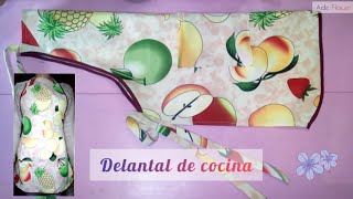 Cómo hacer un delantal de cocina con patrón pasos a paso