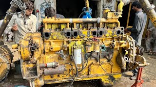Amazing Restoration Of CAT 6 Cylinder Engine in Local Workshop | Caterpillar Engine Rebuilding