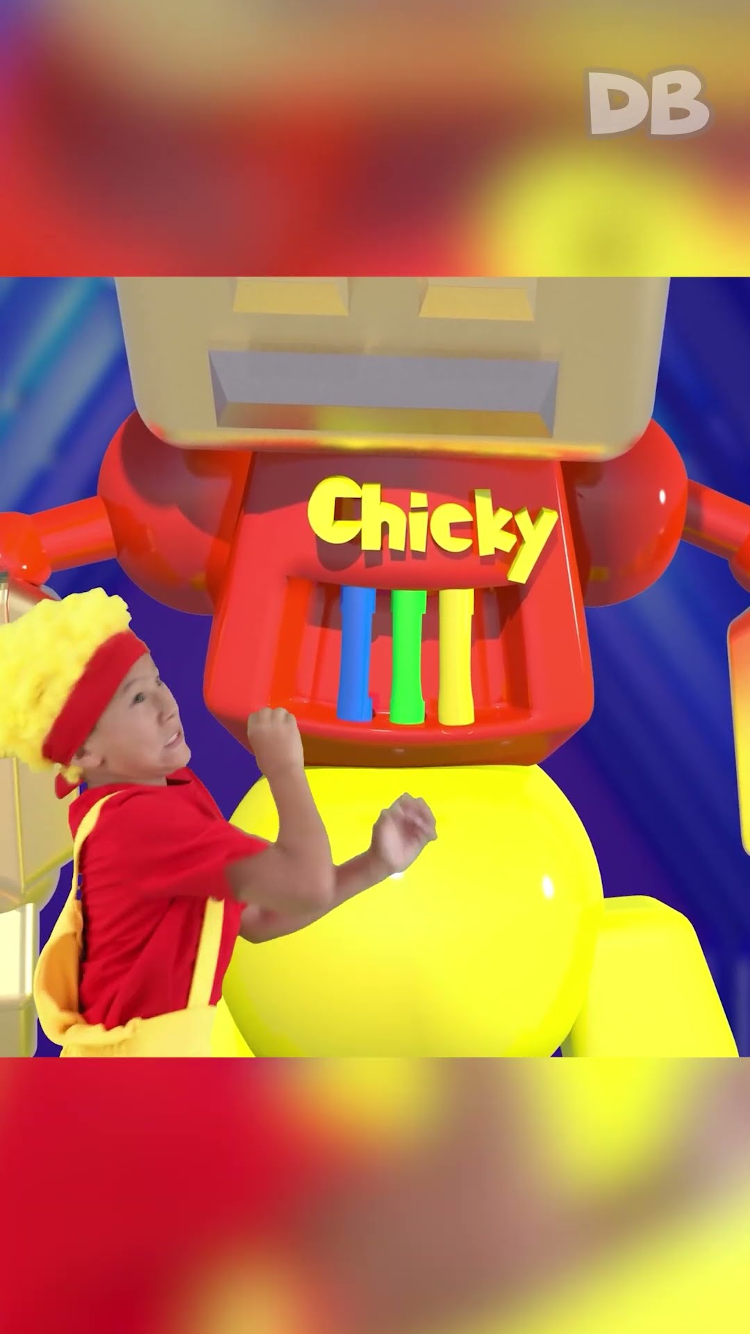 Robot Cha-Cha, Robot Chicky, Robot Boom-Boom \u0026 Robot Lya-Lya with Mini DB | D Billions #shorts #db