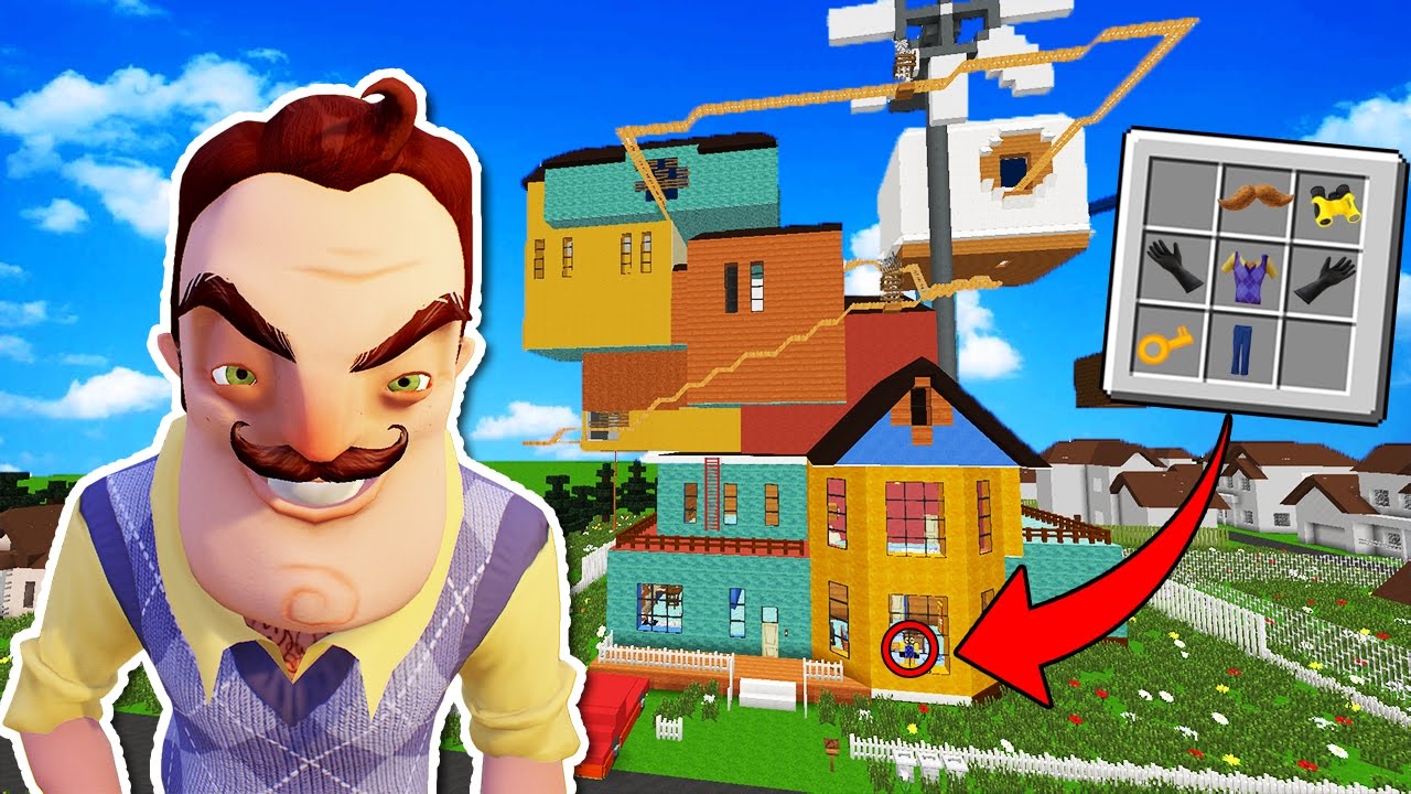 Hello Neighbor Alpha 4 En Minecraft Invocaciones 8 Youtube - hello neighbor alpha 2 map roblox videojuegos