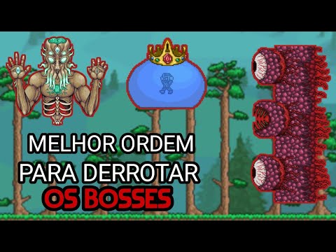 A MELHOR ORDEM para ENFRENTAR os BOSSES no TERRARIA 