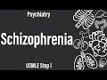 Schizophrenia psychiatry  usmle step 1