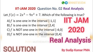 IIT JAM 2020 Mathematics Solution | Real Analysis Solution | Q.No 02 | By Sudip Kumar PMA