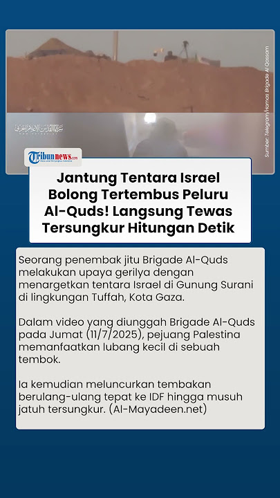 Detik-detik Jantung IDF Bolong Tertembus Peluru Al-Quds, Langsung Tewas Tersungkur hitungan Detik