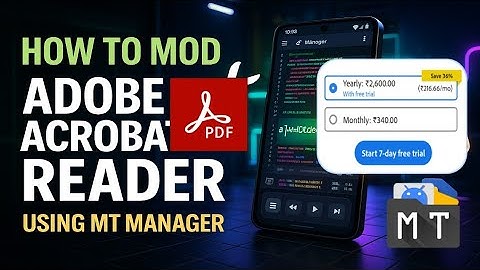 How to mod Adobe Acrobat Reader Apk Using MT Manager. HK MODDERS BD. #adobeacrobat #mtmanager