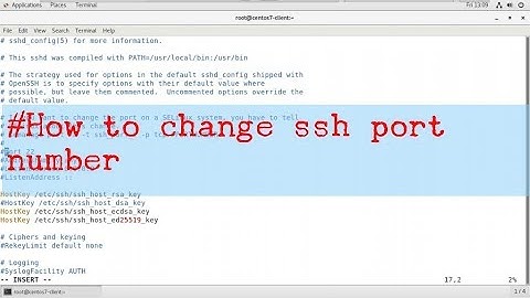 how to change ssh server port number