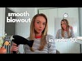 Smooth blow out in under 30 minutes straight blowdry tutorial for wavy frizzy hair with ghelios