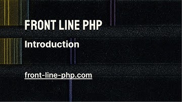 00. Introduction - Front Line PHP