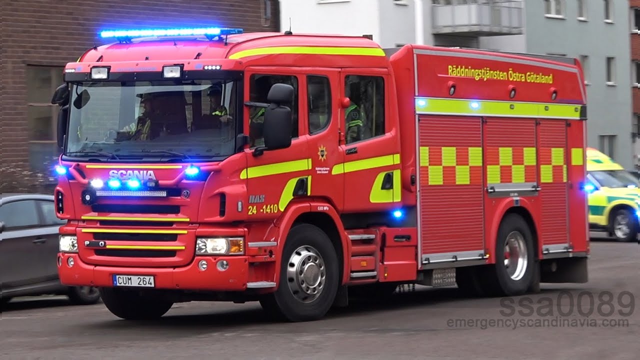 Police, Fire, Ambulance responding in Norrköping (collection) - YouTube