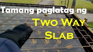 Paano maglatag ng two way slab