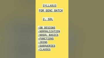 Cognizant Foundational Skill Readiness Assessment References and Syllabus 2023 #cognizantgenc