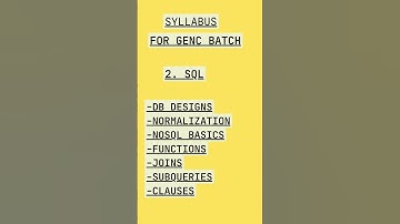 Cognizant Foundational Skill Readiness Assessment References and Syllabus 2023 #cognizantgenc