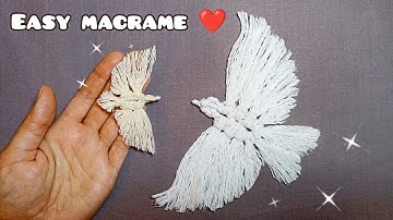 DIY easy macrame bird, tutorial for beginners, only one type of macrame knot, macrame wall art