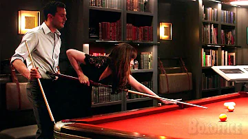 "Wanna Bet?" | Christian & Anastasia Pool Game Scene | Fifty Shades Darker | CLIP