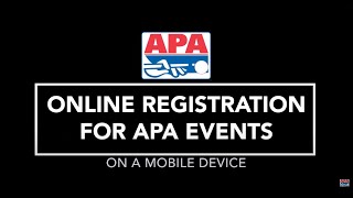 How to Register for APA Events on Mobile
