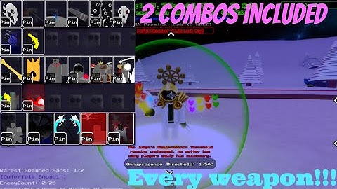 undertale unnamed sans rng game: every weapon showcase