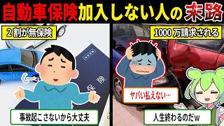 常識が通用しない・・・自動車保険に入らなかった人の末路【ずんだもん＆ゆっくり解説】