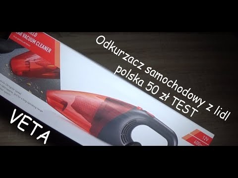 Odkurzacz samochodowy z lidl polska 50 zł TEST "Hand held car vacuum  cleaner" [VETA] - YouTube