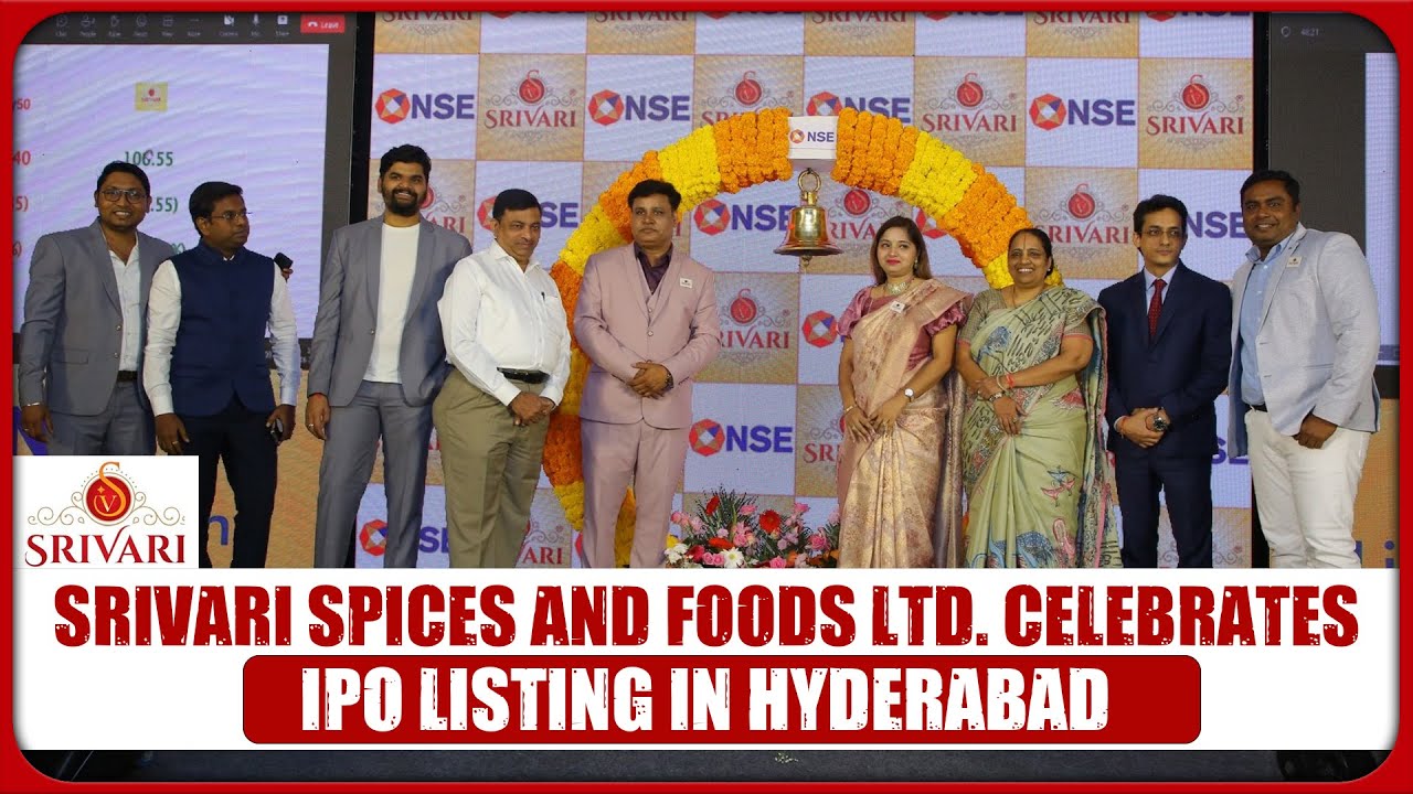 Srivari Spices & Food IPO Listing Celebrations | IPO Listing of Srivari chilli Powder | Hybiz tv