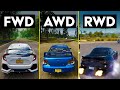 RWD vs. AWD vs. FWD || Which Drivetrain is BEST?
