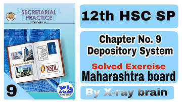 Depository System solved exercise | 12th Commerce Maharashtra board