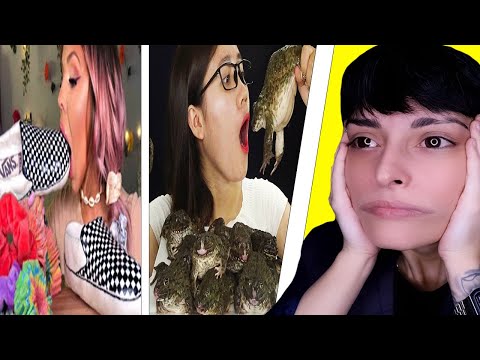 EN KÖTÜ ASMR & MUKBANG VİDEOLARI !!! ( kurbağa, mürekkep balığı, aloe Vera )