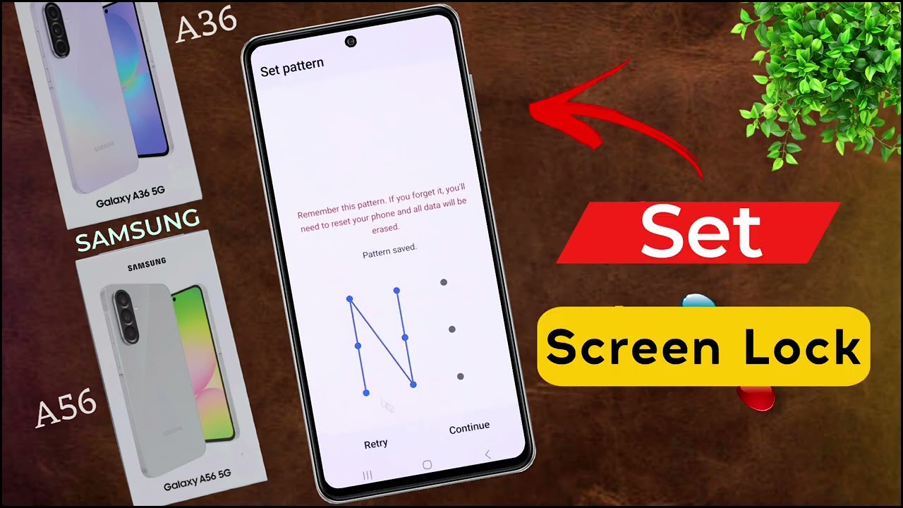Samsung A36/A56: Screen Lock Setting | How to Change Pattern Lock in Samsung Galaxy A56