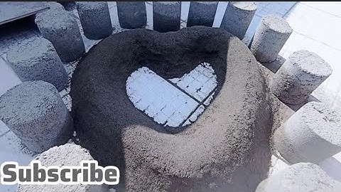 ❤️ Heart Shape Cement Mold – Satisfying ASMR Crumbling | Concrete Art Creation