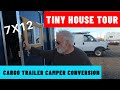 7x12 Cargo Trailer Camper Conversion Tour | Cargo Trailer Build Tour | Full Time RV Living