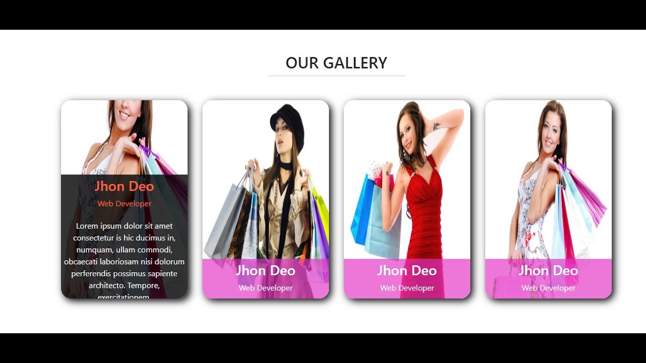 How to Create Responsive Gallery with Html Css and Bootstrap4 - YouTube