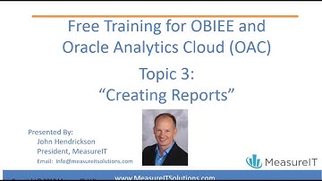 Part 3:  OBIEE Creating an Analysis / Report