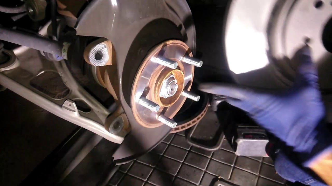 2015 Acura MDX front brake pads replacement - YouTube