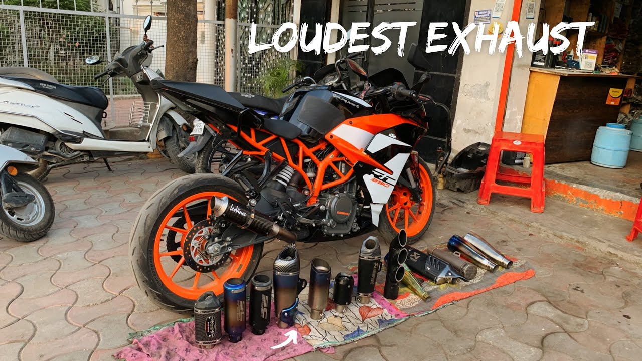 Trying Loudest Exhaust on KTM RC 390  Loudest Exhaust 