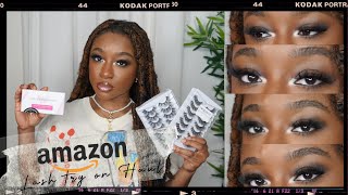 AMAZON LASH TRY ON HAUL -  BEST SOFT GLAM LASHES! | NATURAL EVERYDAY LASHES | AFFORDABLE LASHES