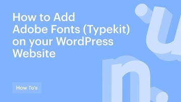 How to add Adobe Fonts Typekit to WordPress with Neuron Builder