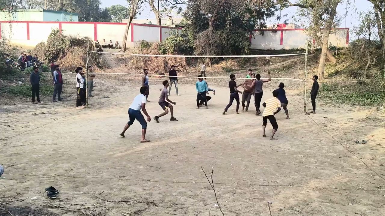 Vollyball game in village 