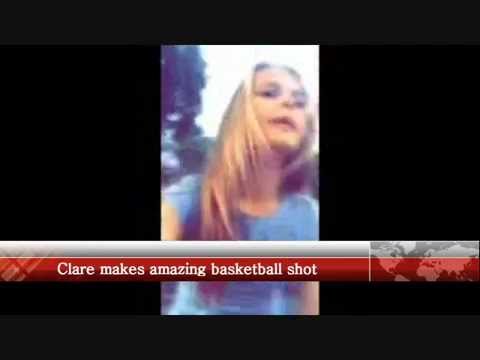 12yo girl makes amazing basketball shot