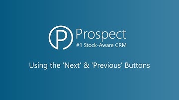 Using the Next & Previous Buttons