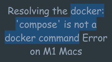 Resolving the docker: 