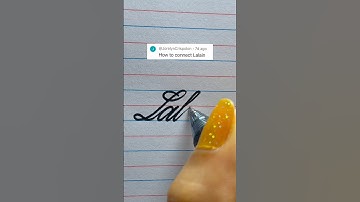How to connect “L,a,l,a,i,n”🤔✍️#calligraphy #lettering #handwriting #cursive #reels #shorts