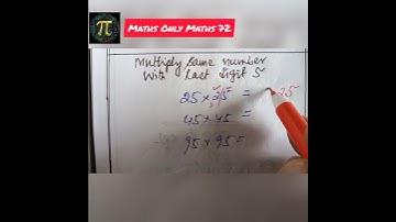 #squareofanumber Multiplication Of Same Numbers With Last Digit 5 |  Vedic Maths | Shortcut Multiply
