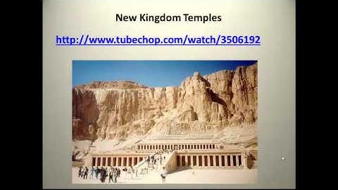 Quick review of Egyptian architecture